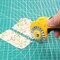 45mm Rotary Cutter with 9pcs Extra Blades Automatic Fabric Roller Cutter Perforator Crochet Edge Pinking Rotary Blades for Quilting, Sewing, Crafting